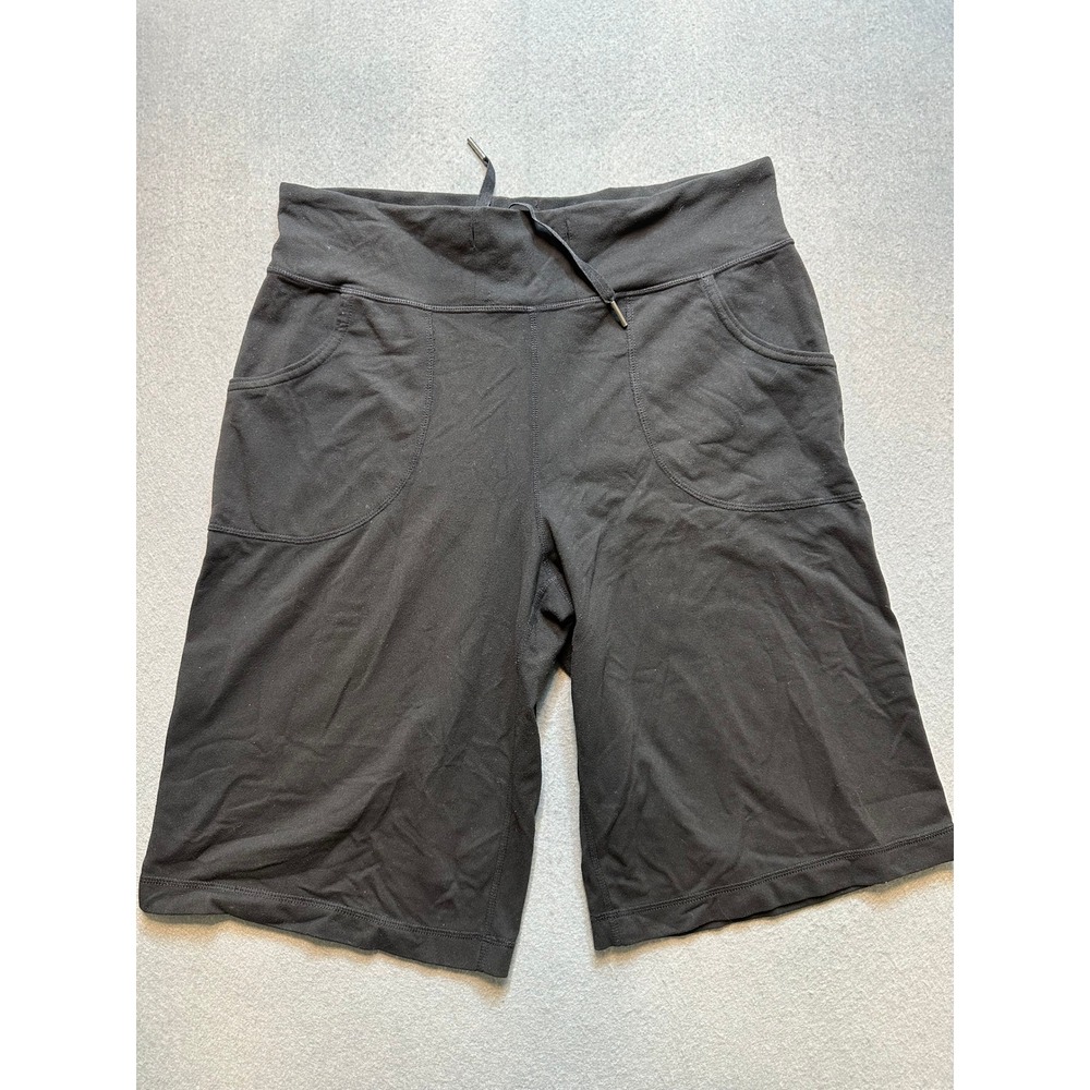 Lululemon Athletica Black Athletic Short Drawstring Pocket Yoga Mens Size 6- 102